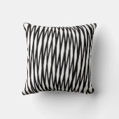白黒抽象芸術グリッド装飾用クッション クッション (裏面)
