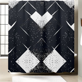 白黒抽象芸術シャワーカーテンスタイル3 シャワーカーテン