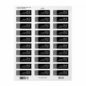 白黒抽象芸術ジグザグ ラベル (フルシート)