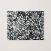 白黒抽象芸術スケッチパズル ジグソーパズル (横)