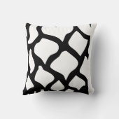 白黒抽象芸術ストライプ クッション (裏面)