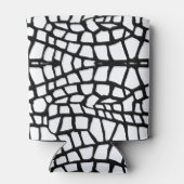 白黒抽象芸術スネークプリントデザインCan Co 缶クーラー (裏面)