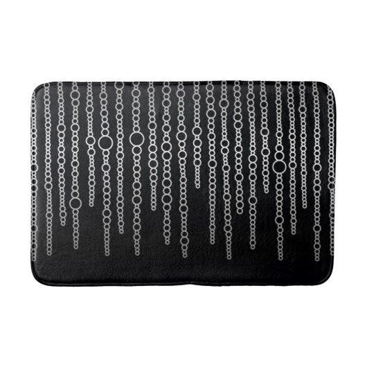 白黒抽象芸術チェーンバスマット バスマット (正面)