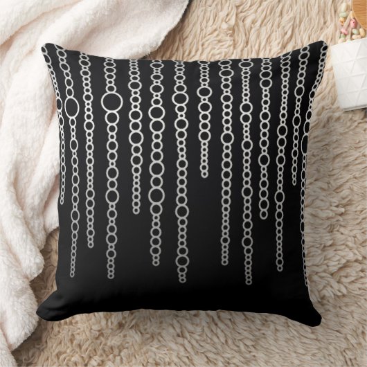 白黒抽象芸術チェーン装飾用クッション クッション (ブランケット)