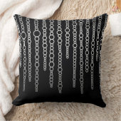 白黒抽象芸術チェーン装飾用クッション クッション (ブランケット)