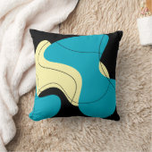 白黒抽象芸術デザイナー クッション (ブランケット)