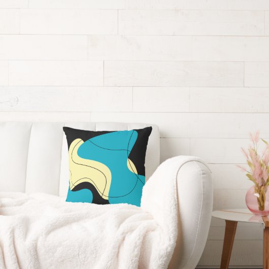 白黒抽象芸術デザイナー クッション (ソファ)