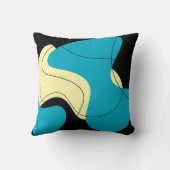 白黒抽象芸術デザイナー クッション (裏面)