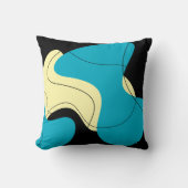 白黒抽象芸術デザイナー クッション (正面)