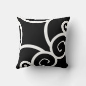 白黒抽象芸術デザイモダンナー枕 クッション (裏面)