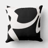 白黒抽象芸術デザイモダンナー クッション (裏面)