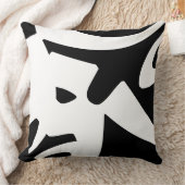 白黒抽象芸術デザイモダンナー クッション (ブランケット)
