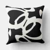 白黒抽象芸術デザイモダンナー クッション (裏面)