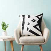 白黒抽象芸術デザイモダンナー クッション (椅子)