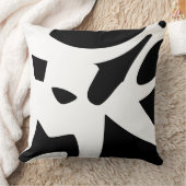 白黒抽象芸術デザイモダンナー クッション (ブランケット)