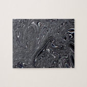 白黒抽象芸術デジタルアート ジグソーパズル (横)