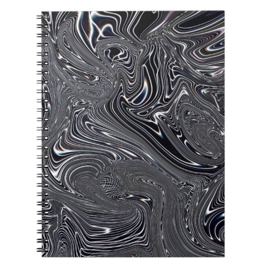 白黒抽象芸術デジタルアート ノートブック (正面)