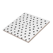 白黒抽象芸術ドットのパターン タイル (側面)