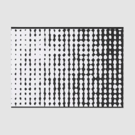白黒抽象芸術ドットティッシュペーパー 薄葉紙 (正面)