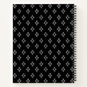 白黒抽象芸術ノートブック ノートブック (裏面)