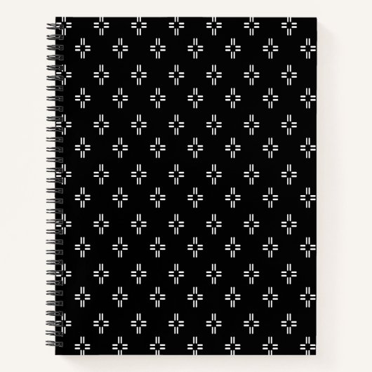 白黒抽象芸術ノートブック ノートブック (正面)