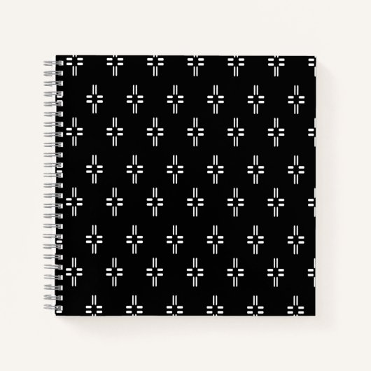 白黒抽象芸術ノートブック ノートブック (正面)