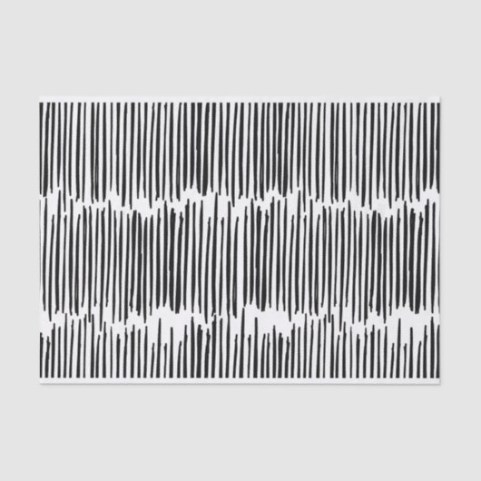 白黒抽象芸術パタストライプーン 薄葉紙 (正面)
