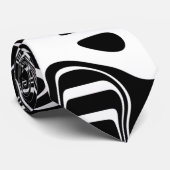 白黒抽象芸術パターン ネクタイ (ロール)