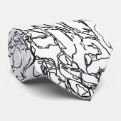 白黒抽象芸術パターン ネクタイ (ロール)