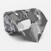 白黒抽象芸術パターン ネクタイ (ロール)