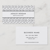 白黒抽象芸術パターン 名刺 (正面/裏面)