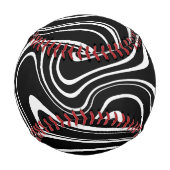 白黒抽象芸術パターン 野球ボール (正面)