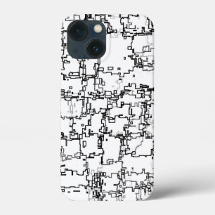 白黒抽象芸術パターン iPhone 13 MINIケース