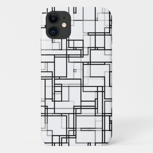 白黒抽象芸術パターン Case-Mate iPhoneケース (裏面)