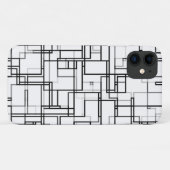 白黒抽象芸術パターン Case-Mate iPhoneケース (裏面(横))