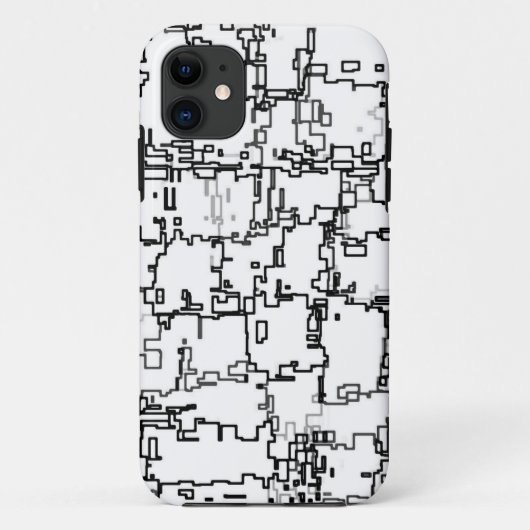 白黒抽象芸術パターン Case-Mate iPhoneケース (裏面)