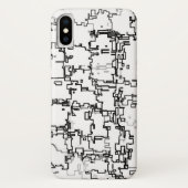 白黒抽象芸術パターン Case-Mate iPhoneケース (裏面)