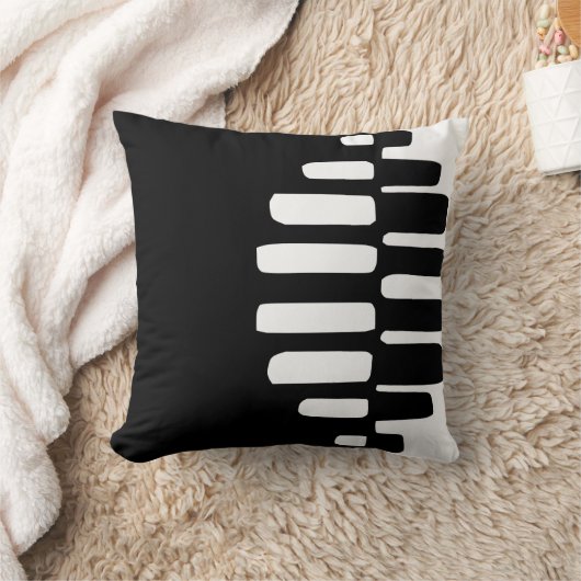 白黒抽象芸術ピモダンネコン クッション (ブランケット)