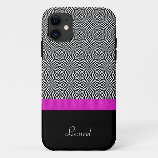 白黒抽象芸術ピンクiPhone 5ケース Case-Mate iPhoneケース (裏面)