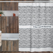 白黒抽象芸術ファミリシャワーカーテン シャワーカーテン