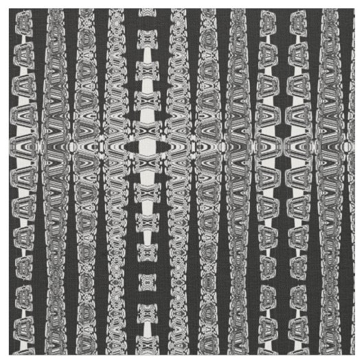 白黒抽象芸術フラクタル幾何学パターン ファブリック (クローズアップ)