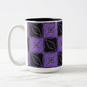 白黒抽象芸術フローラマグカップ ツートーンマグカップ (左)