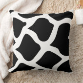 白黒抽象芸術プリント クッション (ブランケット)