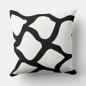 白黒抽象芸術プリント クッション (裏面)
