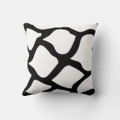 白黒抽象芸術プリント クッション (裏面)