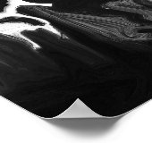 白黒抽象芸術ポスター ポスター (角)