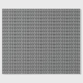 白黒抽象芸術モザイク ラッピングペーパー (フラット)