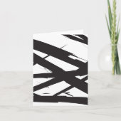 白黒抽象芸術モダンアートライン装飾 カード (正面)