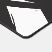 白黒抽象芸術モダンアートライン装飾 デスクマット (コーナー)