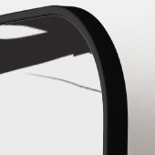 白黒抽象芸術モダンアートライン装飾 ピックルボールラケット (左詳細)